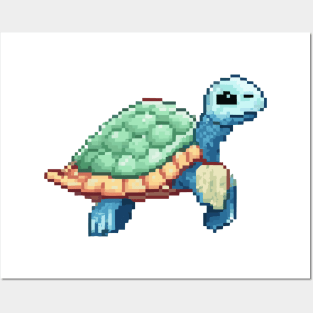 Head animal pixel art Posters and Art
